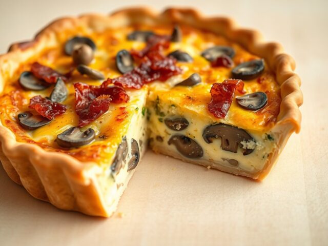 Quiche met oesterzwammen