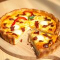 Quiche met paprika en pancetta