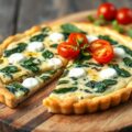 Quiche met spinazie en geitenkaas