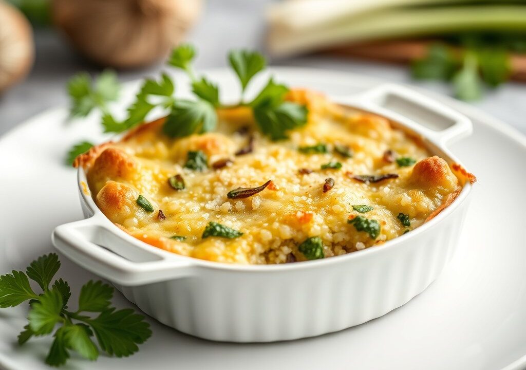 Quinoa preigratin — AI-gegenereerde illustratie