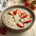 Quinoapap met aardbeien