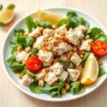 Raapstelen maaltijdsalade met tonijn