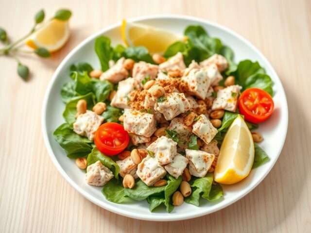 Raapstelen maaltijdsalade met tonijn