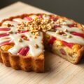 Rabarbertaart met notenglazuur