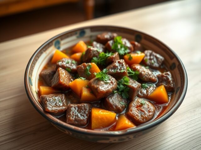 Ragout van kalfslever met sinaasappel