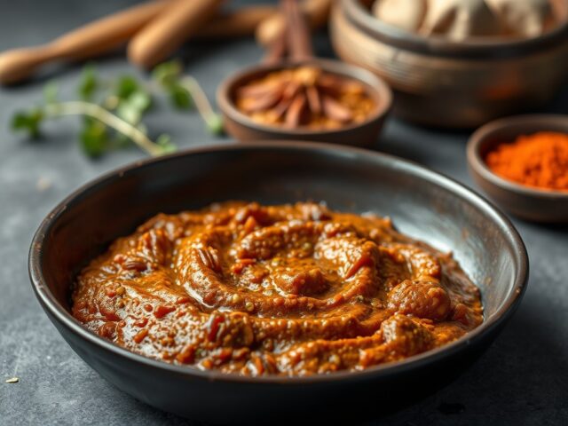 Ras el Hanout: kruidenmix uit Noord Afrika en Turkije β AI-gegenereerde illustratie