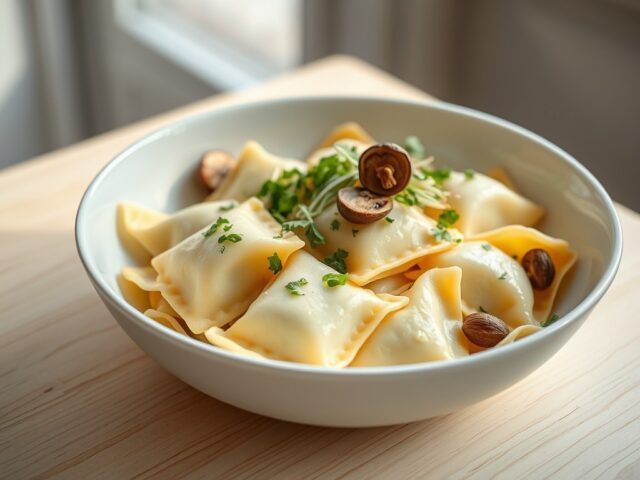 Ravioli met eekhoorntjesbrood