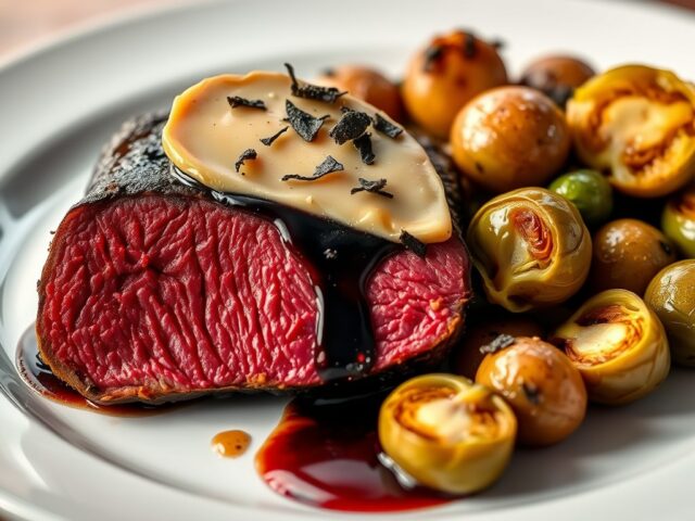 Reefilet met ganzenlever en truffel