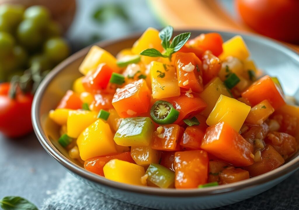 Regenboogsalade, AI-gegenereerde illustratie