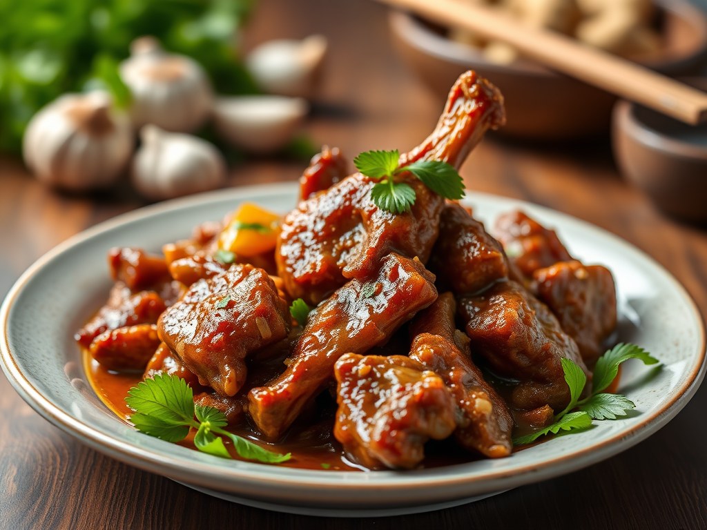 Rendang, AI-gegenereerde illustratie