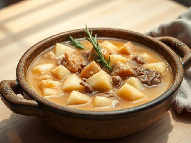 Reubesoep met hammelvleisch