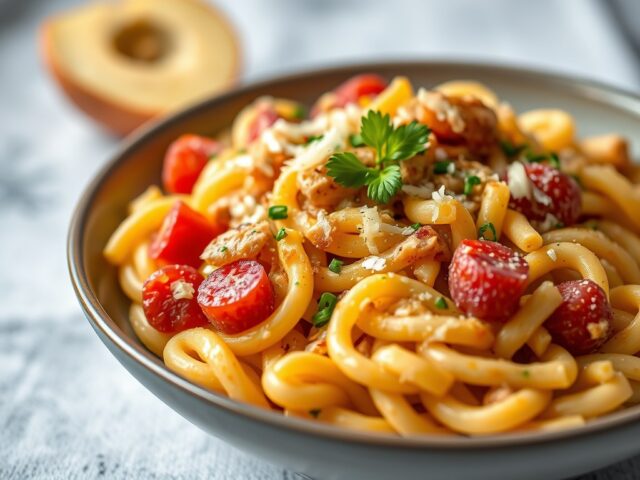 Reuze Macaroni — AI-gegenereerde illustratie