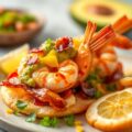 Reuzengarnaal met cheddar en spek