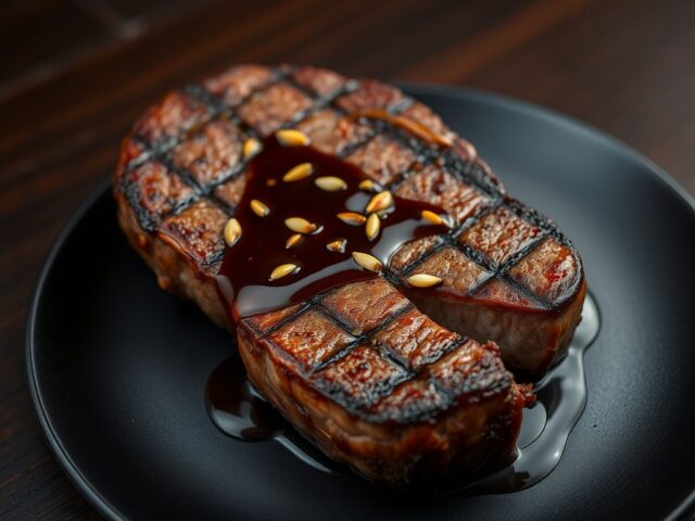 Ribeye UIT cq MET een Hong Kong Marinade Saus