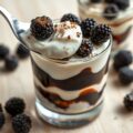 Ricotta met koffie en bramen