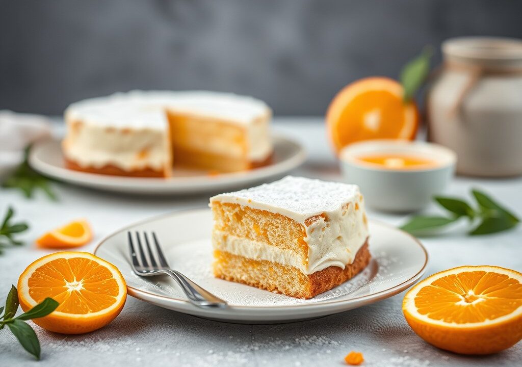 Ricotta-sinaasappeltaart — AI-gegenereerde illustratie