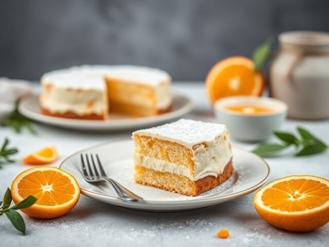 Ricotta-sinaasappeltaart — AI-gegenereerde illustratie