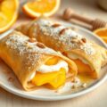 Ricottastrudels en mango