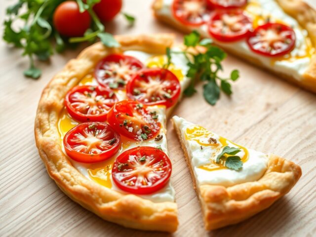 Ricottataart met tomaat