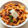Rigatoni met chipolatarondjes