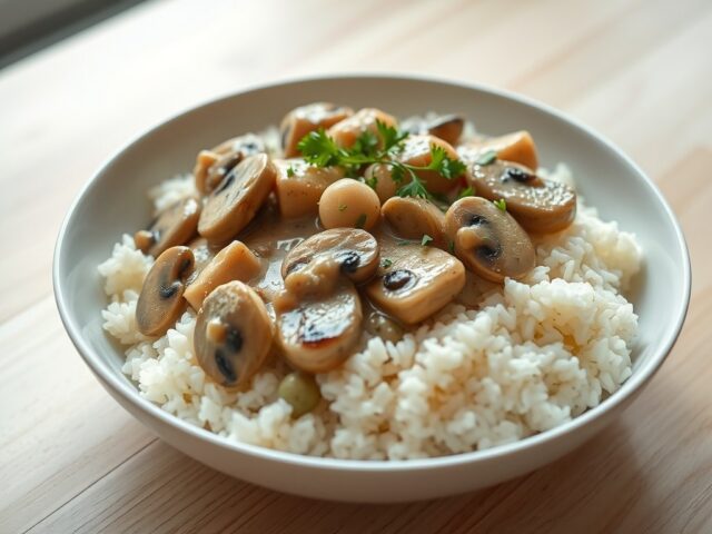 Rijst a la champignon
