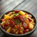 Rijst China, Gebakken Rijst met Worst en Ananas