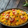 Rijst met Coquilles en Garnalen