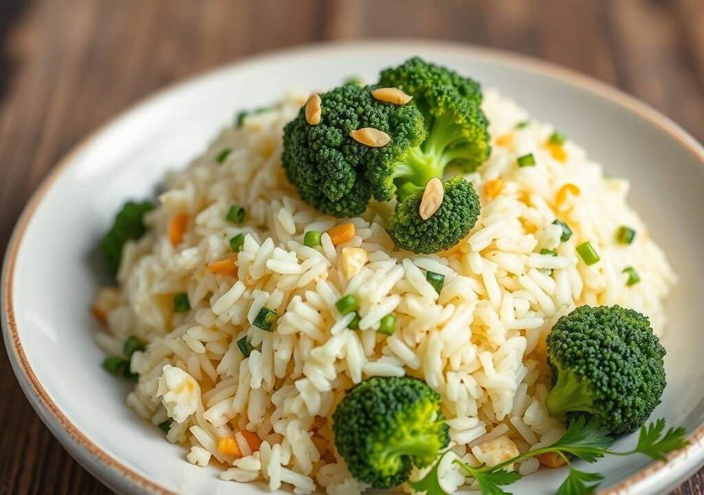 RIJST Nasi Broccoli — AI-gegenereerde illustratie