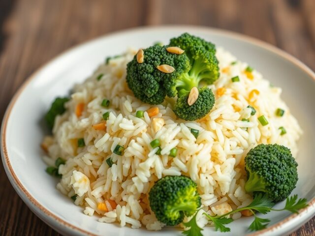 RIJST Nasi Broccoli — AI-gegenereerde illustratie