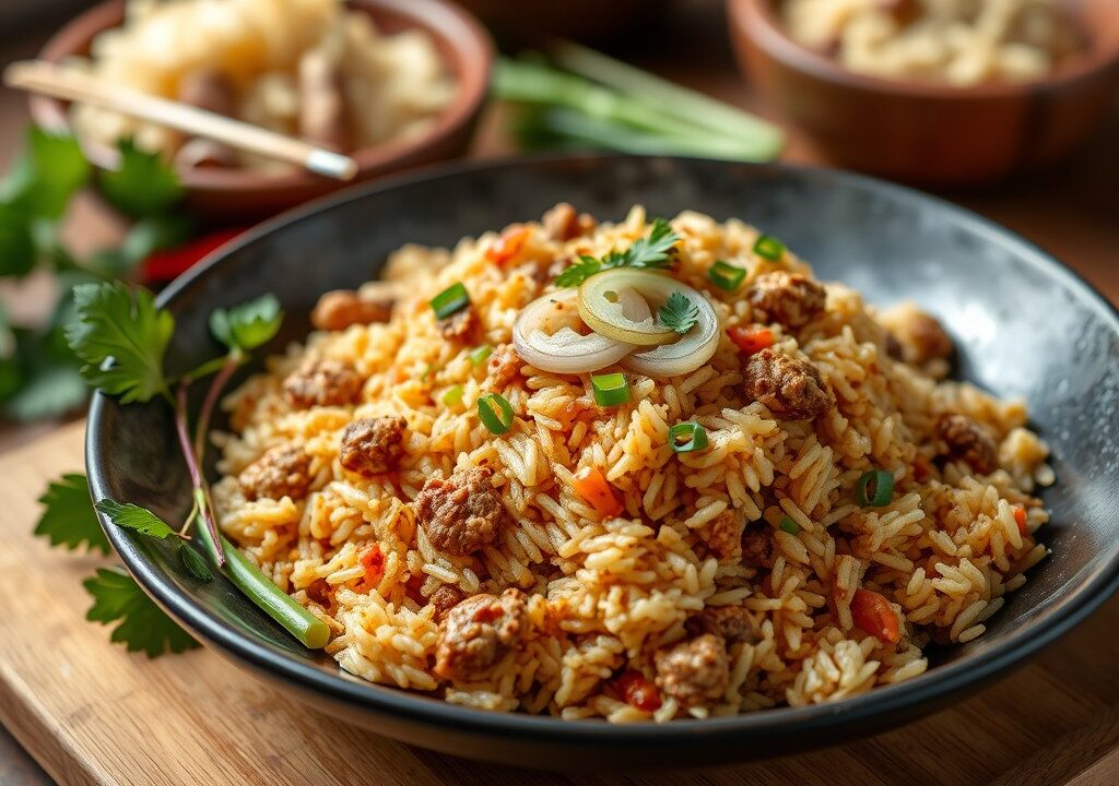 RIJST Nasi Goreng (Indonesian Fried Rice) — AI-gegenereerde illustratie