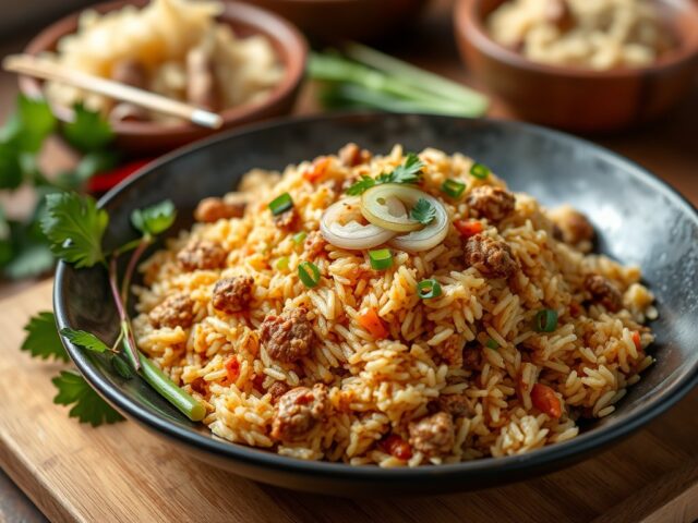 RIJST Nasi Goreng (Indonesian Fried Rice) — AI-gegenereerde illustratie
