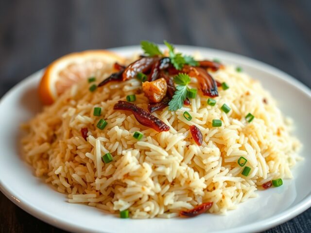 RIJST Nasi Goreng Restan — AI-gegenereerde illustratie
