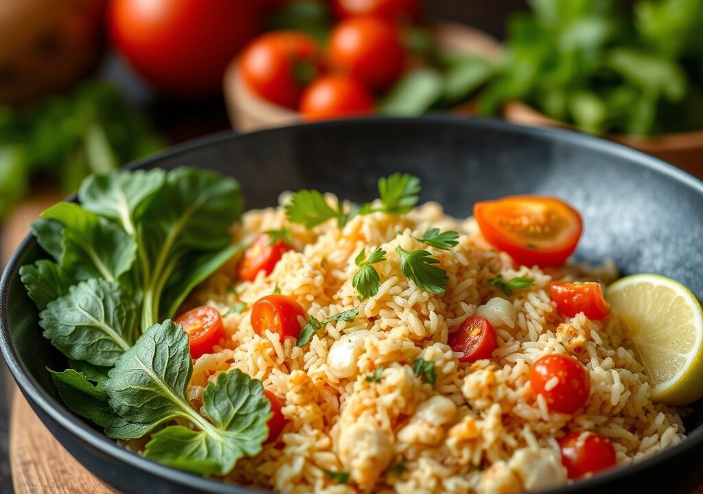 RIJST Thai Rice V (Thaise Nasi Goreng), AI-gegenereerde illustratie