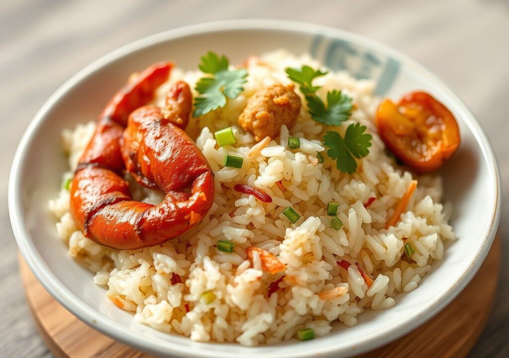 RIJST Thai Rice VI met Krab, AI-gegenereerde illustratie