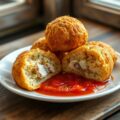 Rijstballetjes, met tonijn en mozzarella