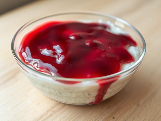 Rijstpudding met frambozenbier