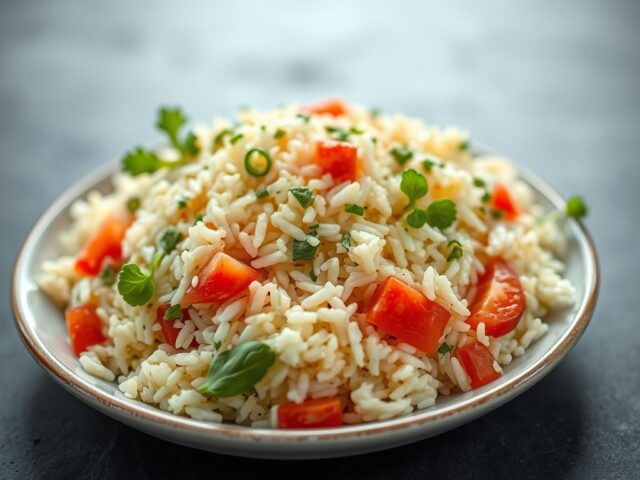 Rijstsalade — AI-gegenereerde illustratie