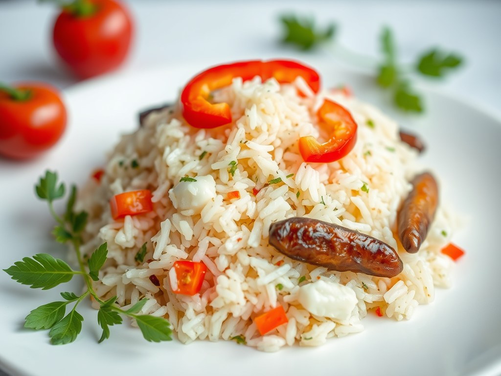 Rijstsalade (Insalata di riso), AI-gegenereerde illustratie