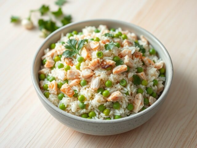 Rijstsalade met makreel