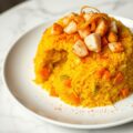 Rijsttimbaal met specerijen en citrusfruit