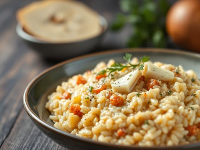 Risotto con tre formaggi (risotto met 3 kazen)