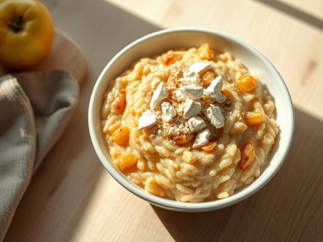 Risotto met appel en gorgonzola