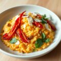 Risotto met gegrilde paprika en rivierkreeftjes