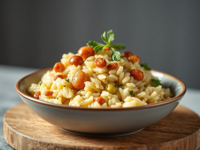 Risotto met Groentes — AI-gegenereerde illustratie