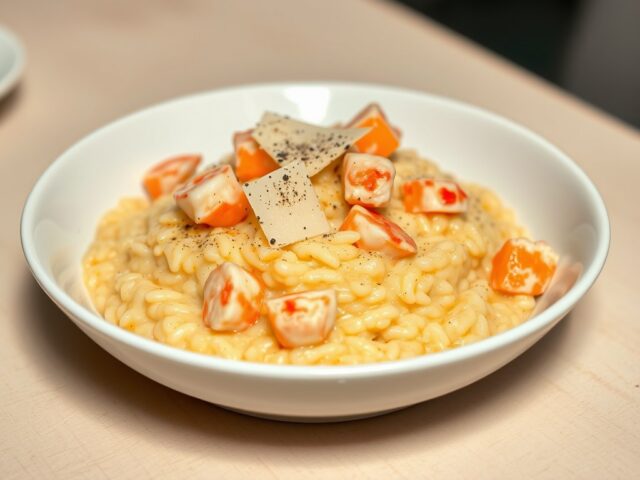 Risotto met kreeft en cava