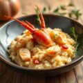 Risotto met kreeft en konijn