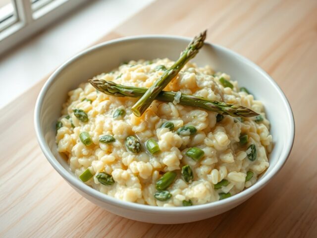 Risotto met Passendale kaas en Asperges
