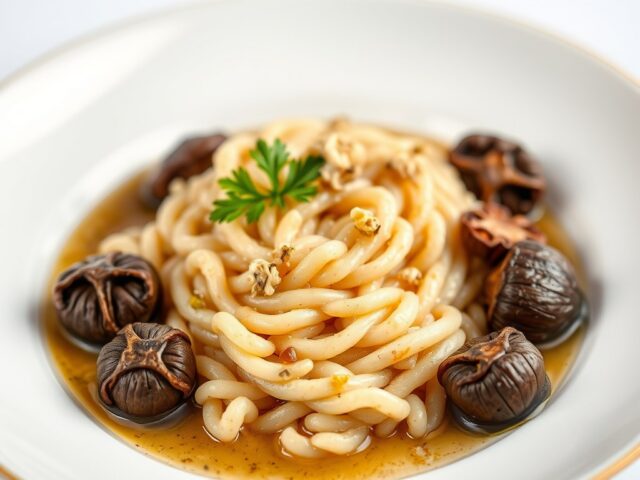 Risotto met porcini — AI-gegenereerde illustratie