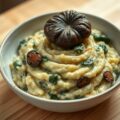 Risotto met spinazie en eekhoorntjesbrood