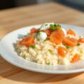 Risotto met zalm, whisky en ricotta